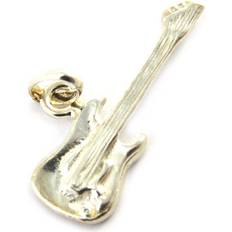 Les Tresors De Lily [M6960] Silver 'Guitar' Pendant