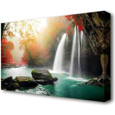 East Urban Home Paradise Waterfall Print Framed Art