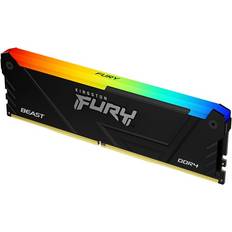 Mémoires RAM Kingston FURY Beast RGB DDR4 module 16 Go DIMM 288 broches 2666 MHz PC4-21328 CL16 1.2 V mémoire sans tampon non ECC noir