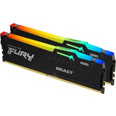 Kingston fury beast ddr5 6000 cl30 Kingston Fury Beast RGB Black DDR5 6000MHz 2x8GB ECC (KF560C30BBAK2-16)