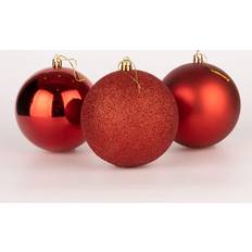 Red Christmas Tree Ornaments Shatchi 10cm/3Pcs Baubles Shatterproof Decorations Christmas Tree Ornament