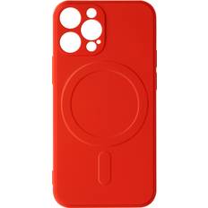 Avizar Magsafe iPhone 13 Pro Max Case Silicone Soft-touch Interior Mag Cover red Case Red