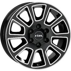 16" - 5/112 Bilfelger Rial TRANSPORTER 2 diamantschwarz frontpoliert 6.5Jx16 5x112 ET48