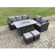 Garden & Outdoor Furniture Fimous PE Wicker Outdoor Lounge Set