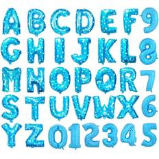 Party Supplies Shatchi Versatile Silver Foil Balloon for All Occasions Blue Letter-C One Size