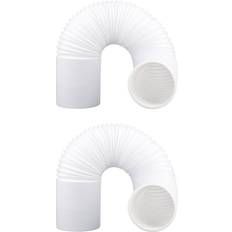 White Goods Accessories Tlily 2pcs 15cm Diameter Flexible Air Conditioner Exhaust Pipe Duct Vent Outlet Pipe Air Conditioner Outlet Conditioner