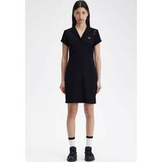 Fred Perry Herren Kleider Fred Perry x Amy Winehouse Button Thru Pique Shirt Black Kleid Schwarz