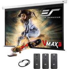 Projector Screens Elite Screens VMAX 3 with RC1 Kit, 150-INCH 16:9, Wall Ceiling Motorized Drop Down HD Projection Projector VMAX150XWH3