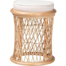 Rattan Stools Bali & Pari Junius Bohemian Natural Rattan Footstool Foot Stool