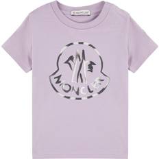 Moncler T-shirts Moncler Kids Logo-print Cotton T-shirt Lilac Months