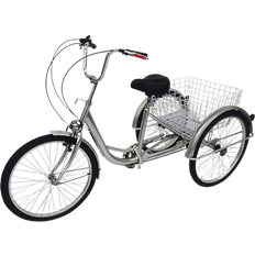 24" Trehjulingar Ccauub Adult Tricycle 24" 2024 - Silver with Light