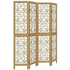 Cheap Room Dividers vidaXL 4 Panels Brown Solid Wood Room Divider