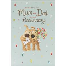 Wedding Cards & Invitations Boofle Cute Wedding Anniversary Card for Mum & Dad Wedding Day Anniversary Card for Parents Wedding Anniversary Card, Multi