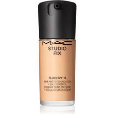 MAC MAC Cosmetics Studio Fix Fluid SPF 15 24HR Matte Foundation Oil Control Matterende foundation SPF 15 Skygge NC17 30 ml