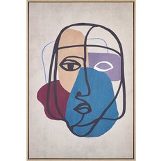Polyester Framed Art Beliani Female Canvas Wall BINETTO Framed Art
