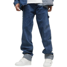 Karl Kani Bukser & Shorts Karl Kani OG Stripe Block Denim Baggy Workwear Pants - Blue/White
