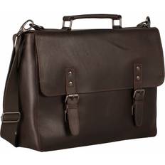 Detachable Shoulder Strap Briefcases Leonhard Heyden Leonhard heyden dakota briefcase 2 compartments aktentasche tasche brown braun Braun