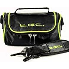 Camera Bags TGC Samsung NX1100, NX2000 Camera Case Bag with shoulder strap and Carry Handle Jet Black With Electric Green Trims