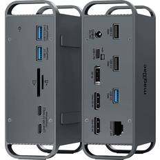 Pd65 Nordic 1 to 15 USB-C docking station triple monitors 2xHDMI 1xDP 4K60Hz 7xUSB 1xUSB-C PD65W 1xRJ45 1xSD 1xMicro SD Thunderbolt 3/4 USB4