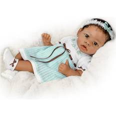 Black baby doll Ashton Drake Galleries Alicia's Gentle Touch Realistic Interactive Baby Doll