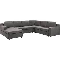 Lilola Home Waylon Gray Sofa 119.5" 6 Seater