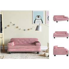Pink Sofaer Børneværelse vidaXL Sofa Til Børn 70 x 45 x 30 cm Fløjl Lyserød