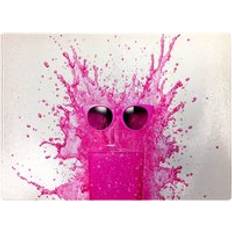 Pink Chopping Boards Warren Reed Splashart Glass With Chopping Board