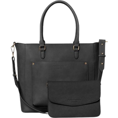 Shopper with Clutch - Black Gold