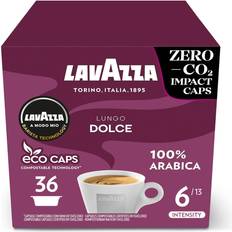 Sukkerfritt Kaffe Lavazza A Modo Mio Lungo Dolce 288g 36st