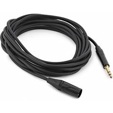 Gear4music XLR TRS 6.35mm Jack Pro Cable, 10m