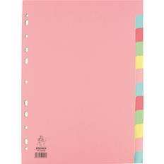 Divider A4 12-Part Pink with Multi-Colour Tabs