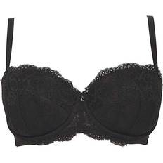 Sexy Lace Balcony Bra - Black