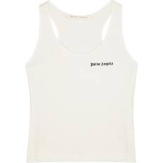 Palm Angels Tank Tops Palm Angels White Striped Cotton Tank White/Black