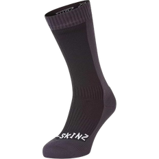 Cold Weather Mid Length Socks - Black/Grey