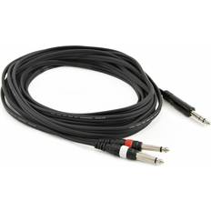 Gear4music Stereo Jack Mono Jackx2 Cable 3m
