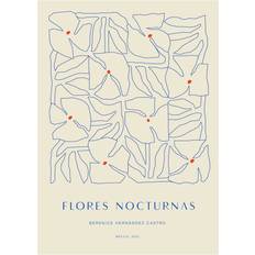 Blumen & Natur Poster Paper Collective Flores Nocturnas 01 Blue/Grey Poster 50x70cm