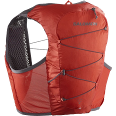 Red Running Backpacks Salomon Active Skin 8 With Flasks Hydration Vest - Red