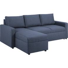 Sacramento Sofa Bed With Chaise Blue Sofa 218cm 3-seter