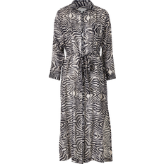 Panos Emporio Dam Klänningar Panos Emporio Rantamekko Zebra Ismene Dress - Musta