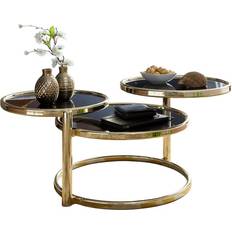 Guld Soffbord Wohnling Jayelynn Black/Gold Soffbord 58cm