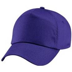 Purple Caps Beechfield Plain Original Panel Baseball Cap Purple One