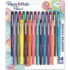 Markers Paper Mate Point Guard Flair Bullet Point Stick Pen 24-pack