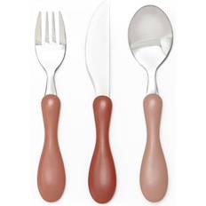 Plast Barnbestick Sebra Cutlery Blossom Pink