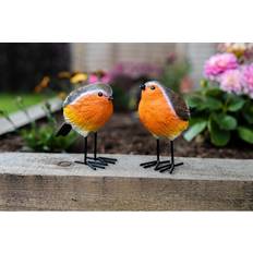 Garden Mile obin Redbreast Resin Bird Set