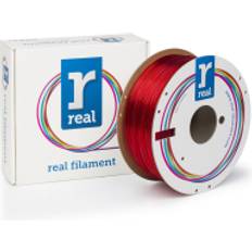 Real PETG filament Transparent Röd 1,75mm 1kg