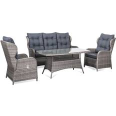 Justerbart ryggstöd Loungeset Utemöbler Gardeney Alaska Loungeset, 1 Bord inkl. 2 Stolar & 1 Soffor