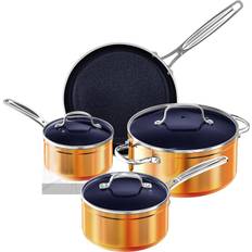 NuWave 7pc Healthy Duralon Cookware Set with lid