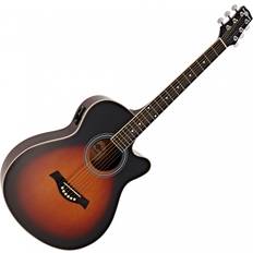 Gear4music Single Cutaway Electro Acoustic Guitar, by Gear4music, Sunburst