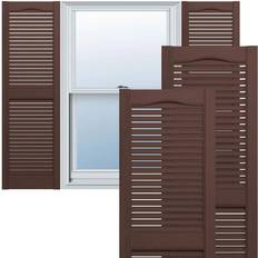 Windows Ekena Millwork 14-1/2 Lifetime Vinyl Standard Cathedral Top Center Window Shutter