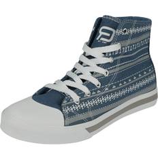 RED by EMP Red Sneakers with Graphic Ornaments - High Blue/Grey/White